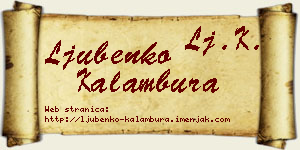 Ljubenko Kalambura vizit kartica